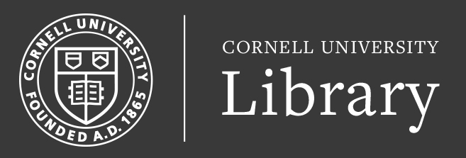 Cornell University Library logo with white seal and text
